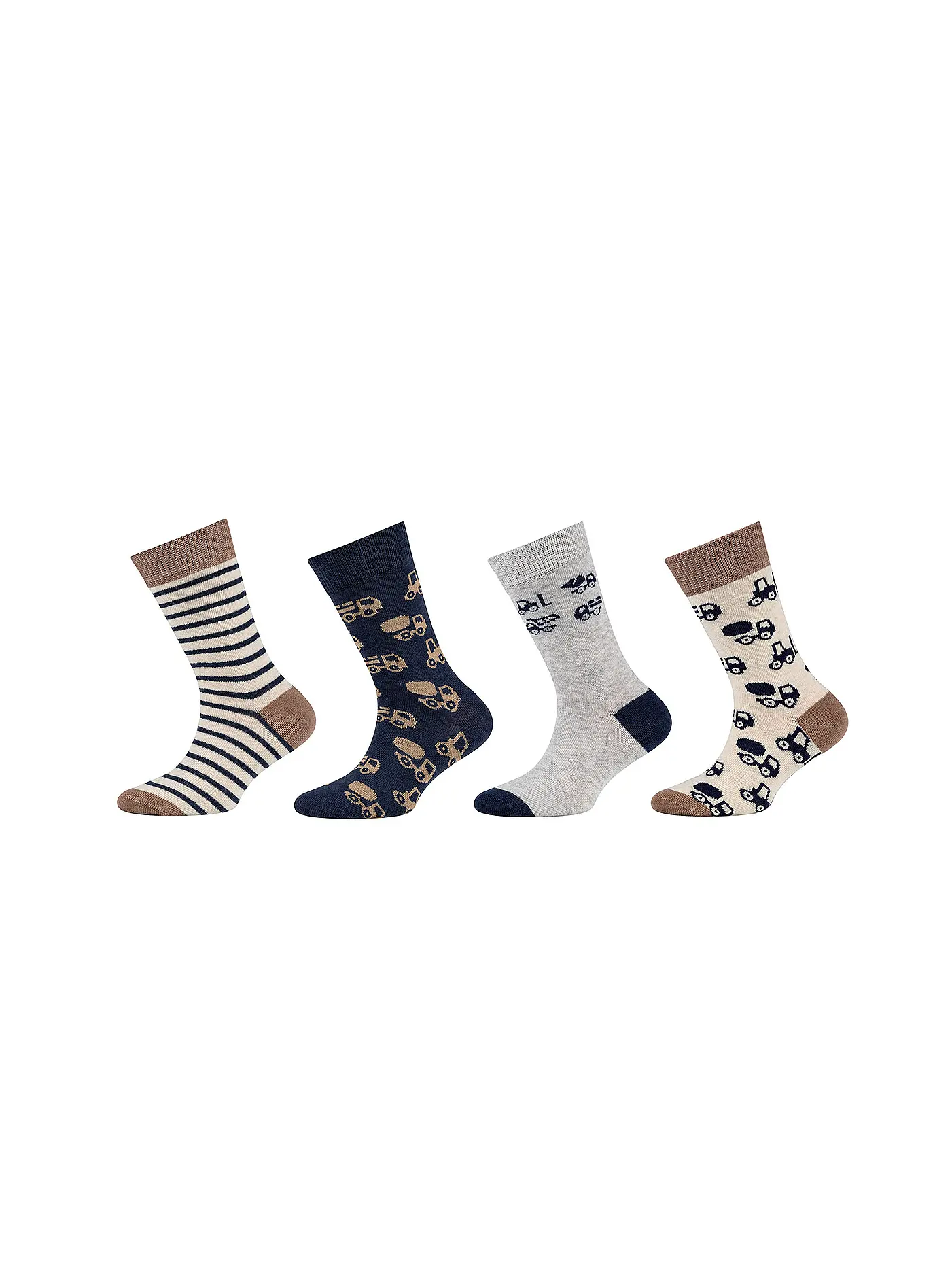 CAMANO | Jungen Socken 4er Pkg. offwhite melange | 